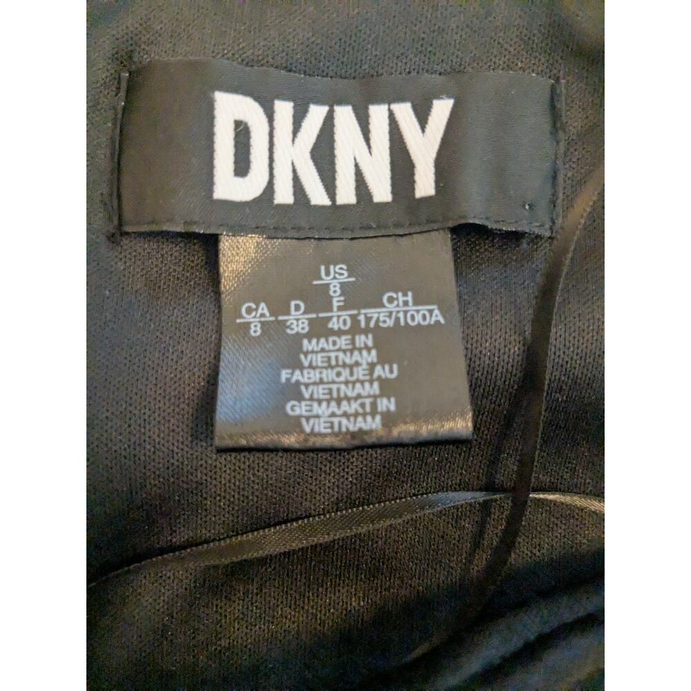 DKNY Black Ruffle Pleated Bustier Dress Size 8 - NWOT - Picture 7 of 9